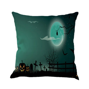 Happy Halloween Pillow Cases Linen Sofa Cushion Cover Home Decor