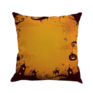 Happy Halloween Pillow Cases Linen Sofa Cushion Cover Home Decor