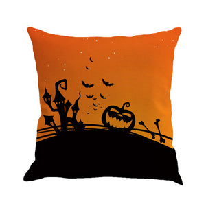 Happy Halloween Pillow Cases Linen Sofa Cushion Cover Home Decor