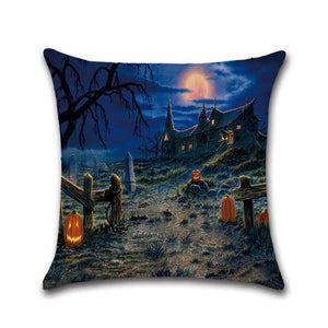 Halloween Series Square Pillow Cover Cushion Case  Pillowcase Zipper Closure