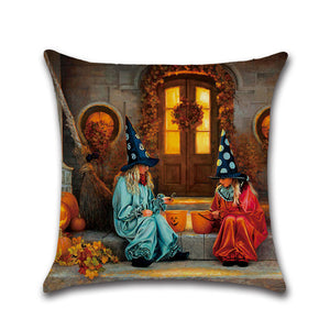 Halloween Series Square Pillow Cover Cushion Case  Pillowcase Zipper Closure