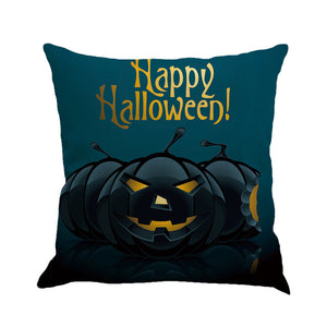 Happy Halloween Pillow Cases Linen Sofa Cushion Cover Home Decor