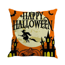 Happy Halloween Pillow Cases Linen Sofa Cushion Cover Home Decor