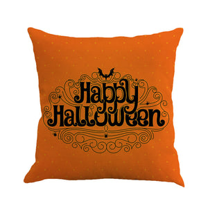 Happy Halloween Pillow Cases Linen Sofa Cushion Cover Home Decor