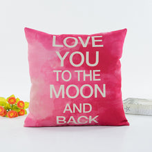 Valentine's Day Flax Pillow Sofa Waist Throw Cushion Cover Home Decor Cushion