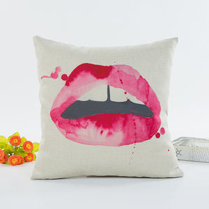 Valentine's Day Flax Pillow Sofa Waist Throw Cushion Cover Home Decor Cushion